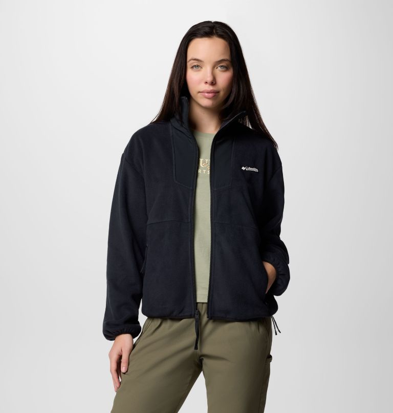 Women's Sequoia Grove Full Zip Fleece, Color: Black, image 5