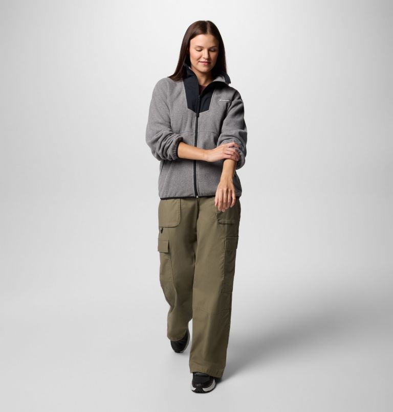 Women's Sequoia Grove Full Zip Fleece, Color: City Grey Heather, Black, image 7