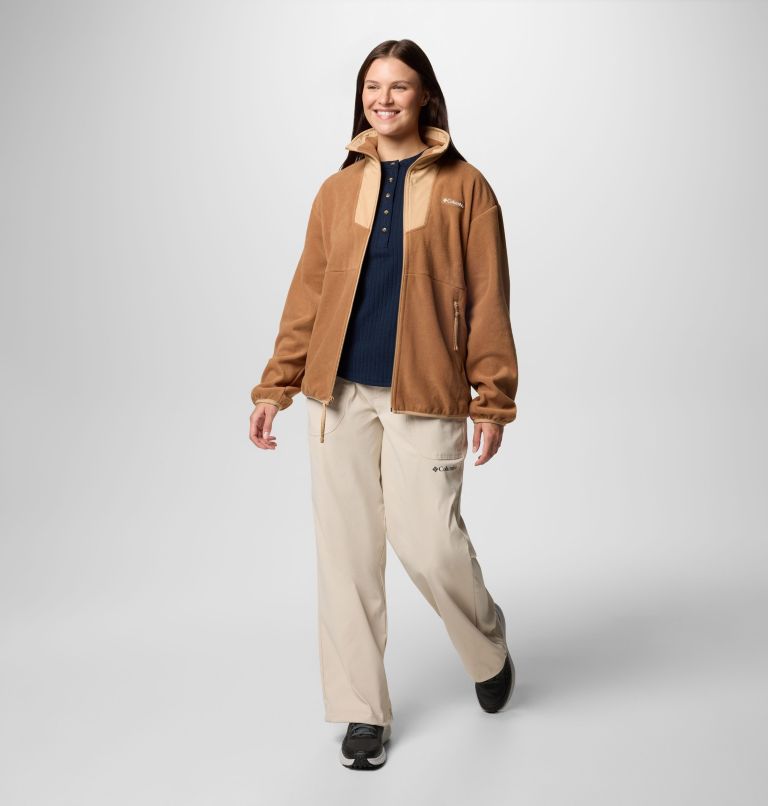Women's Sequoia Grove Full Zip Fleece, Color: Camel Brown, Canoe, image 3