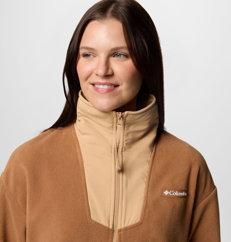 Women's Sequoia Grove Full Zip Fleece, Color: Camel Brown, Canoe, image 5