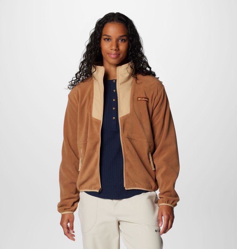Women's Sequoia Grove Full Zip Fleece, Color: Camel Brown, Canoe, image 6