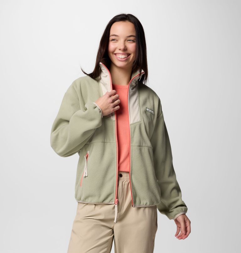 Women's Sequoia Grove Full Zip Fleece, Color: Safari, Dark Stone, image 5