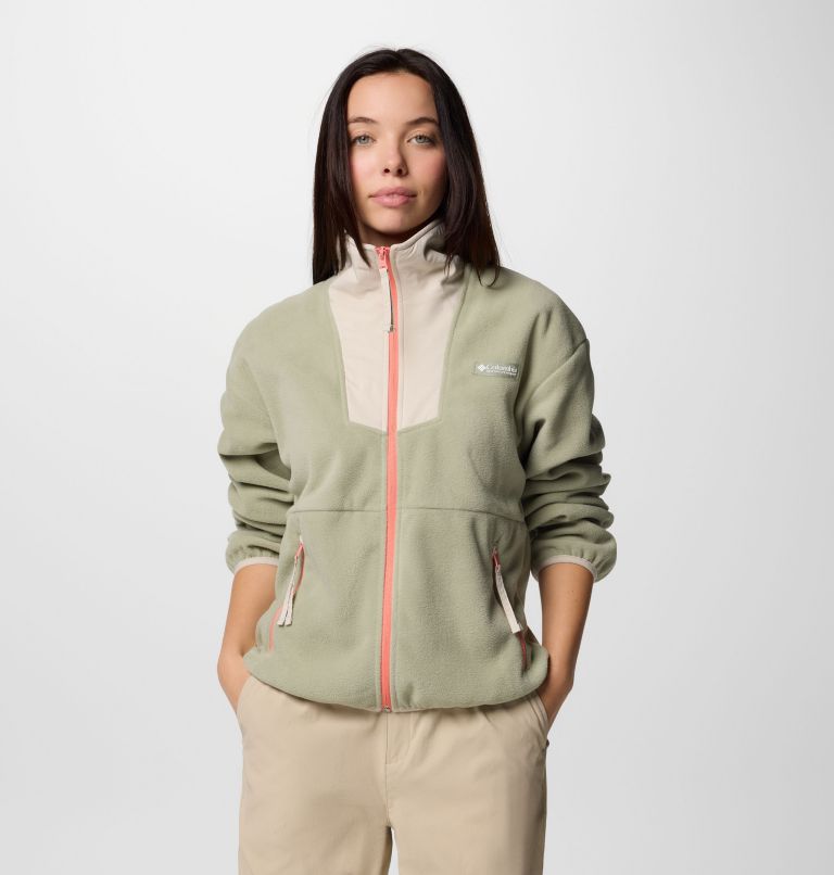 Women's Sequoia Grove Full Zip Fleece, Color: Safari, Dark Stone, image 6