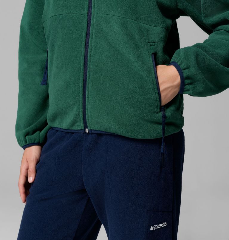 Women's Sequoia Grove Full Zip Fleece, Color: Rain Forest, Collegiate Navy, image 7