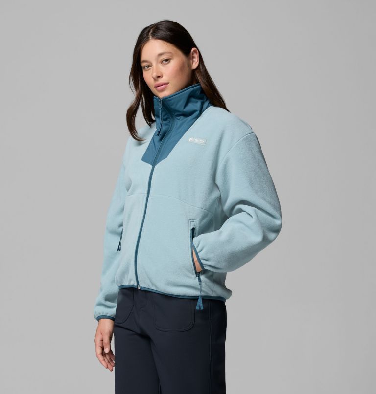Women's Sequoia Grove Full Zip Fleece, Color: Crushed Blue, Everblue, image 4