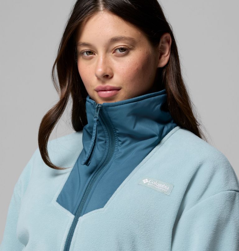 Women's Sequoia Grove Full Zip Fleece, Color: Crushed Blue, Everblue, image 6