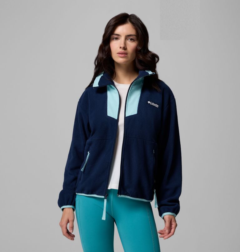 Women's Sequoia Grove Full Zip Fleece, Color: Collegiate Navy, Spray, image 6