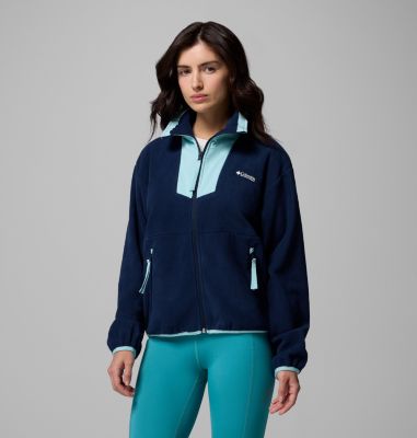 Women's Sequoia Grove Full Zip Fleece, Color: Collegiate Navy, Spray, image 17