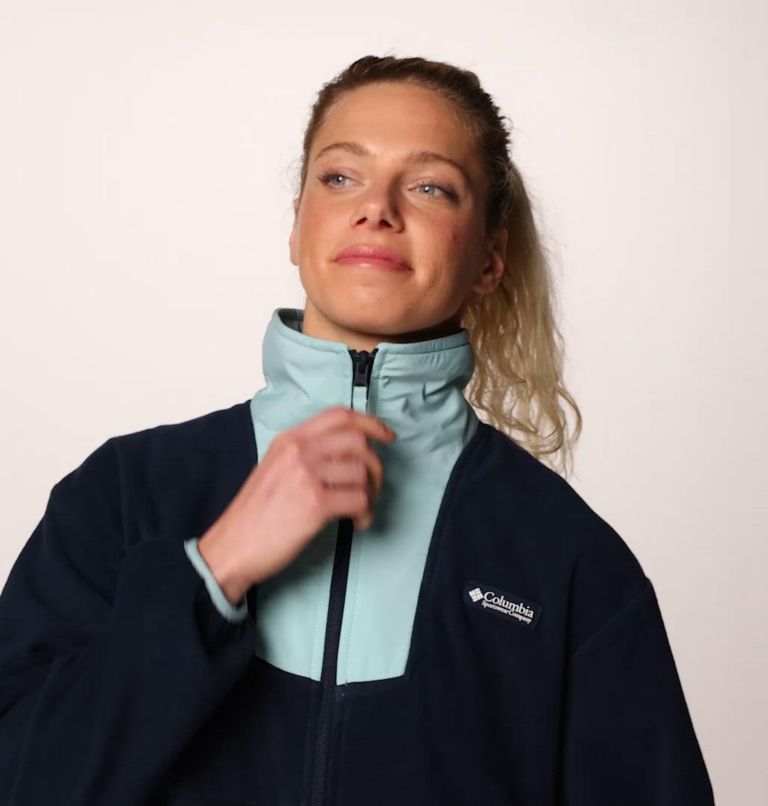 Women's Sequoia Grove Full Zip Fleece, Color: Collegiate Navy, Spray