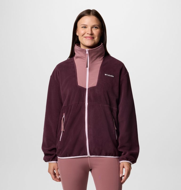 Women's Sequoia Grove Full Zip Fleece, Color: Moonvista, Fig, Pink Dawn, image 1