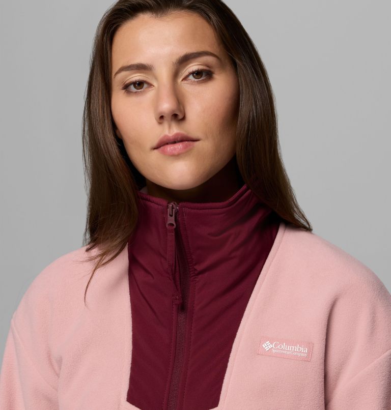 Women's Sequoia Grove Full Zip Fleece, Color: Eraser Pink, Rich Wine, image 6
