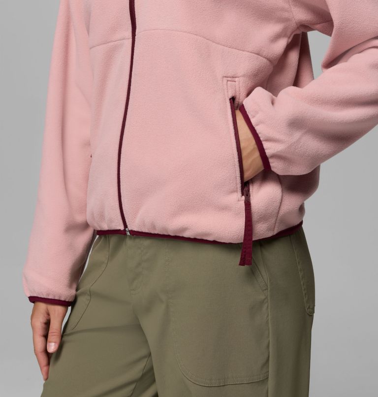 Women's Sequoia Grove Full Zip Fleece, Color: Eraser Pink, Rich Wine, image 7