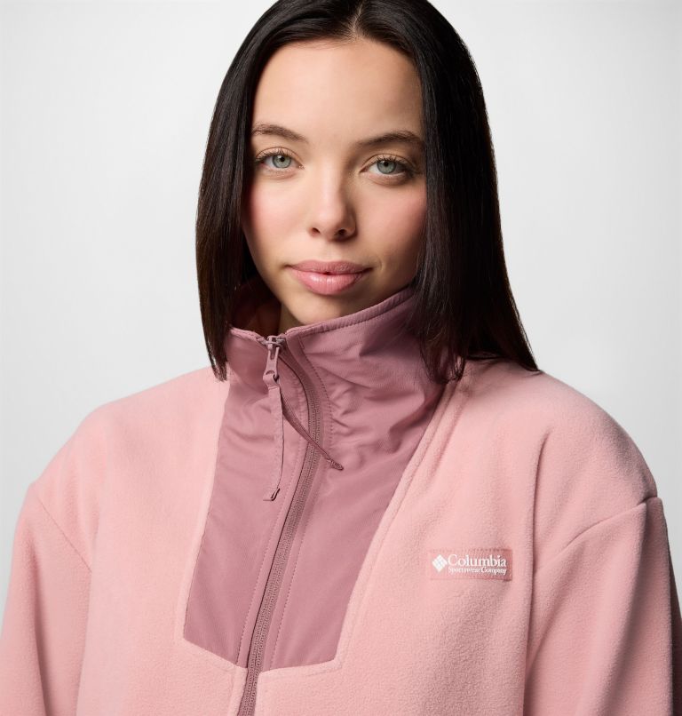 Women's Sequoia Grove Full Zip Fleece, Color: Eraser Pink, Fig, image 4