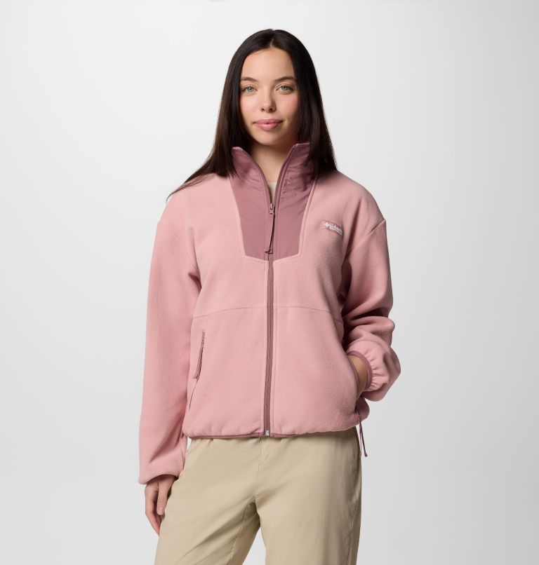 Women's Sequoia Grove Full Zip Fleece, Color: Eraser Pink, Fig, image 1
