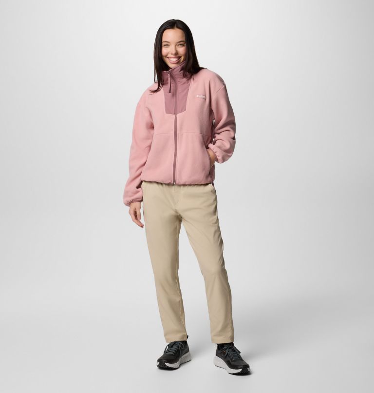 Women's Sequoia Grove Full Zip Fleece, Color: Eraser Pink, Fig, image 6