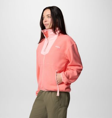 Women's Sequoia Grove Full Zip Fleece, Color: Alpenglow, Pink Sand, image 3