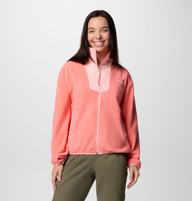 Women's Sequoia Grove Full Zip Fleece, Color: Alpenglow, Pink Sand, image 1