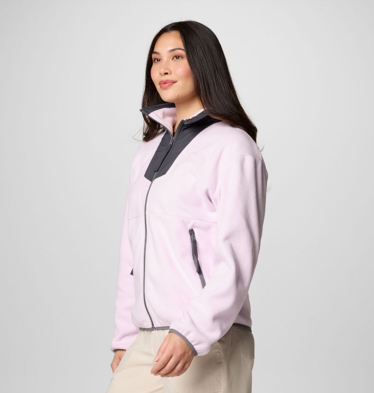 Women's Sequoia Grove Full Zip Fleece, Color: Pink Dawn, Shark, City Grey, image 4