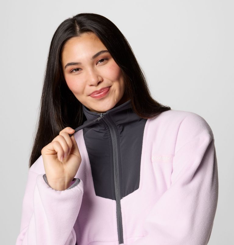 Women's Sequoia Grove Full Zip Fleece, Color: Pink Dawn, Shark, City Grey, image 5