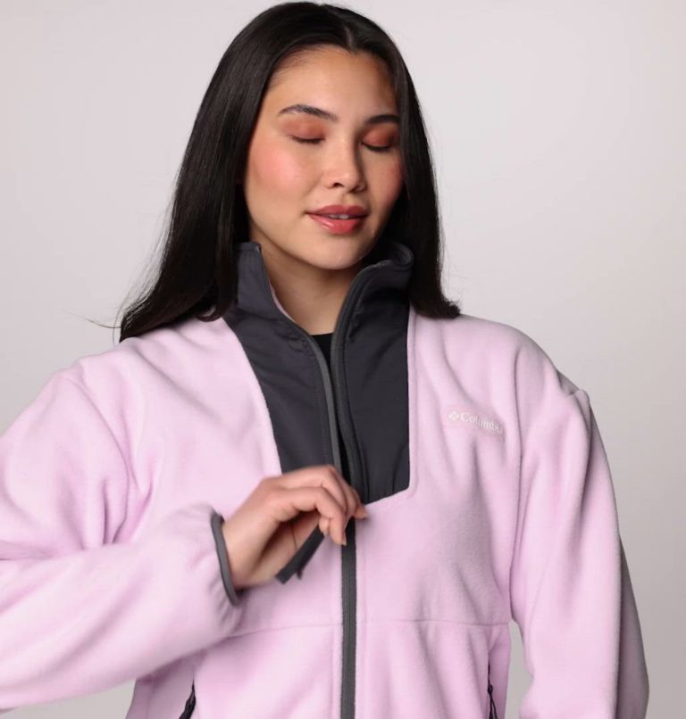 Women's Sequoia Grove Full Zip Fleece, Color: Pink Dawn, Shark, City Grey