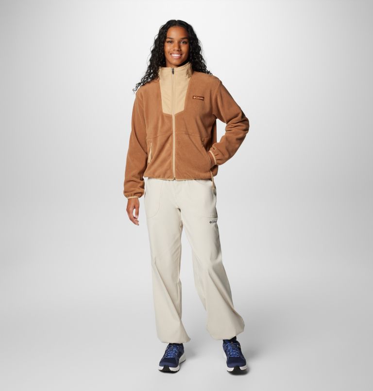 Women's Sequoia Grove Fleece Jacket, Color: Camel Brown, Canoe, image 3