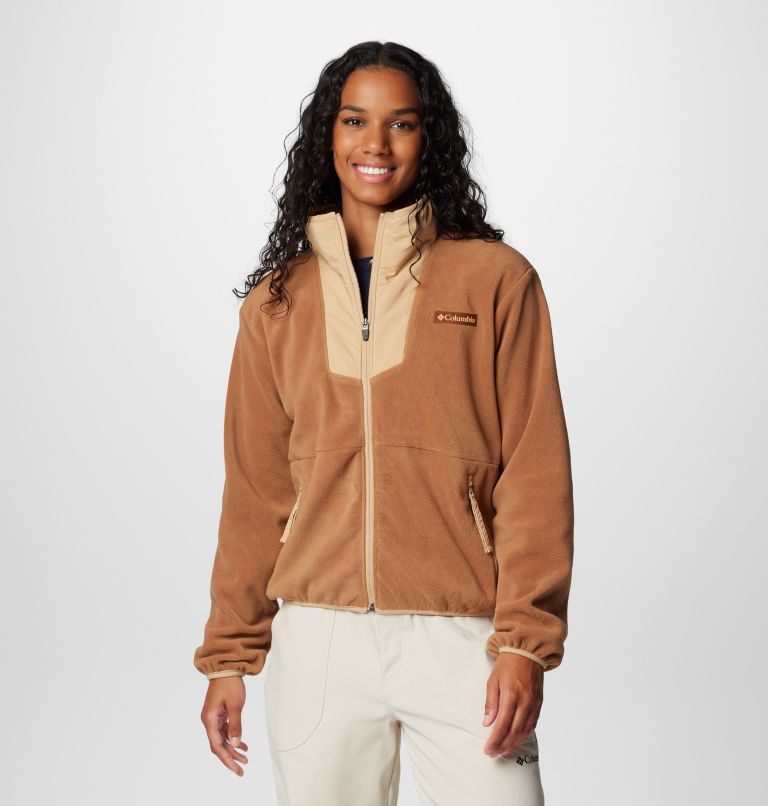 Brown columbia fleece jacket womens on sale