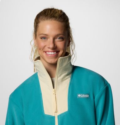 Women's Sequoia Grove Fleece Jacket, Color: Teal, Lemon Wash, image 12