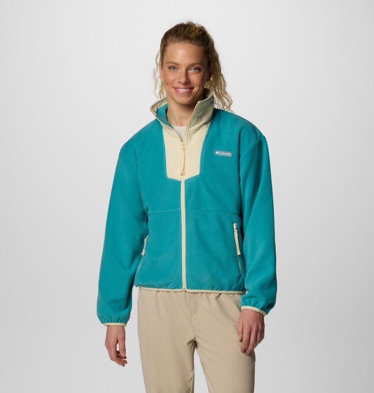 Giacca in pile Sequoia Grove da donna, Color: Teal, Lemon Wash, image 1