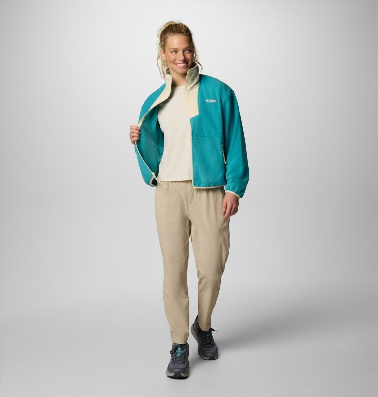 Giacca in pile Sequoia Grove da donna, Color: Teal, Lemon Wash, image 5