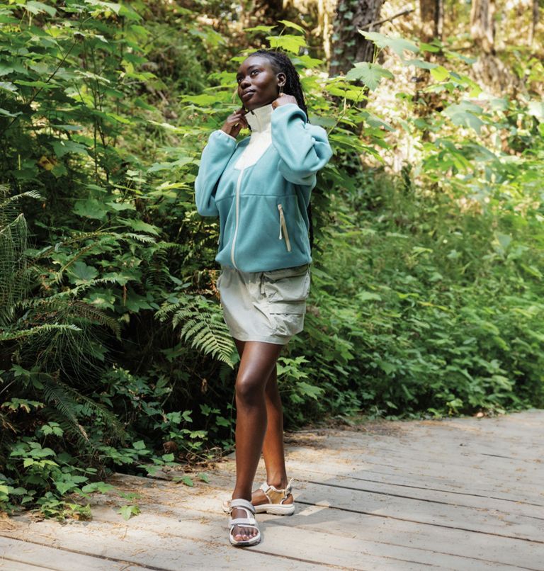 Giacca in pile Sequoia Grove da donna, Color: Teal, Lemon Wash, image 7