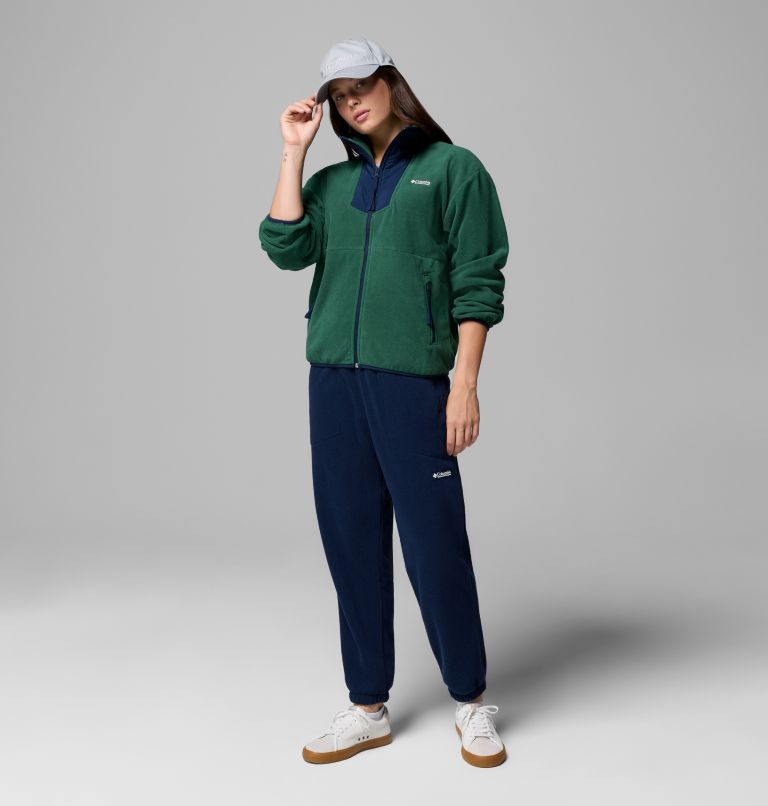 Sequoia Grove Full Zip Fleece, Color: Rain Forest, Collegiate Navy, image 3