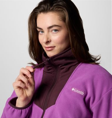 Women's Sequoia Grove Fleece Jacket, Color: Razzle, Moonvista, image 4