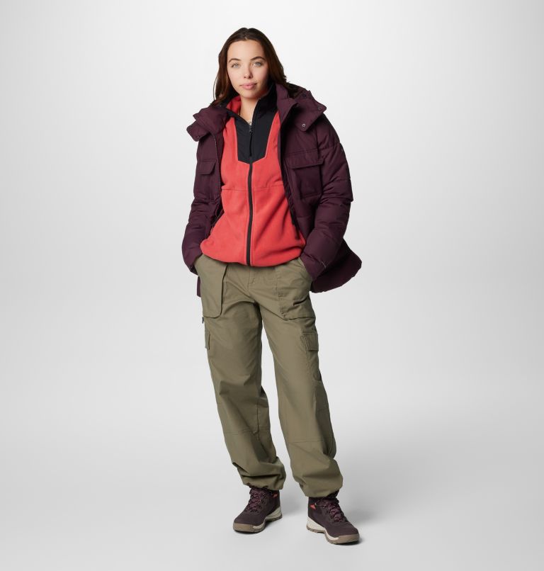 Women's Sequoia Grove Fleece Jacket, Color: Daredevil, Black, image 3
