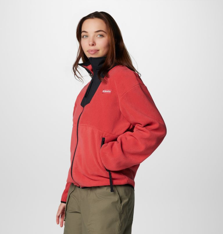 Women's Sequoia Grove Fleece Jacket, Color: Daredevil, Black, image 4