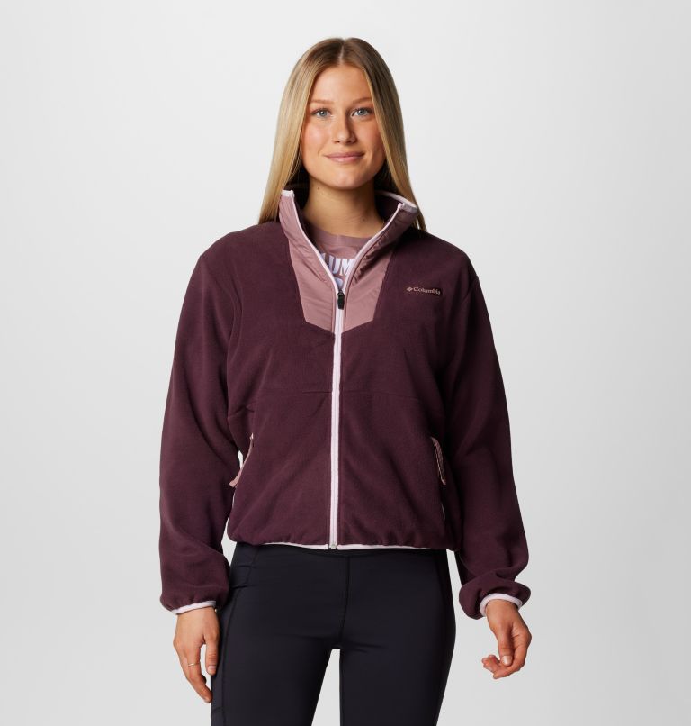 Women's Sequoia Grove Fleece Jacket, Color: Moonvista, Fig, Pink Dawn, image 1