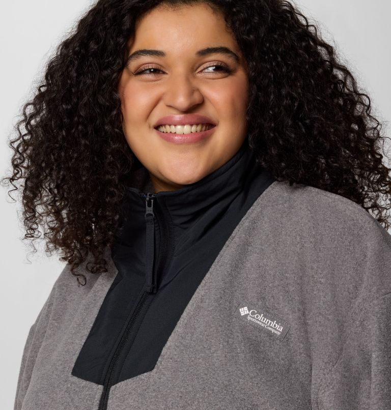 Women's Sequoia Grove Full Zip Fleece - Plus Size, Color: City Grey Heather, Black, image 4