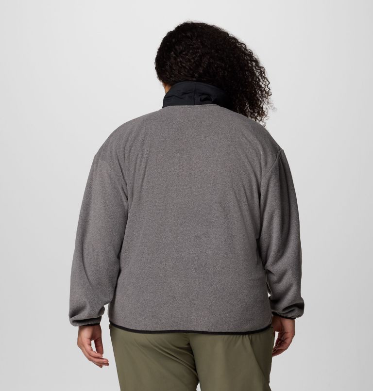 Women's Sequoia Grove Full Zip Fleece - Plus Size, Color: City Grey Heather, Black, image 2