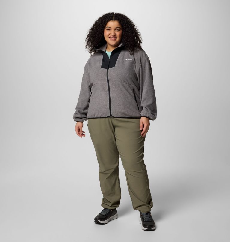 Women's Sequoia Grove Full Zip Fleece - Plus Size, Color: City Grey Heather, Black, image 6