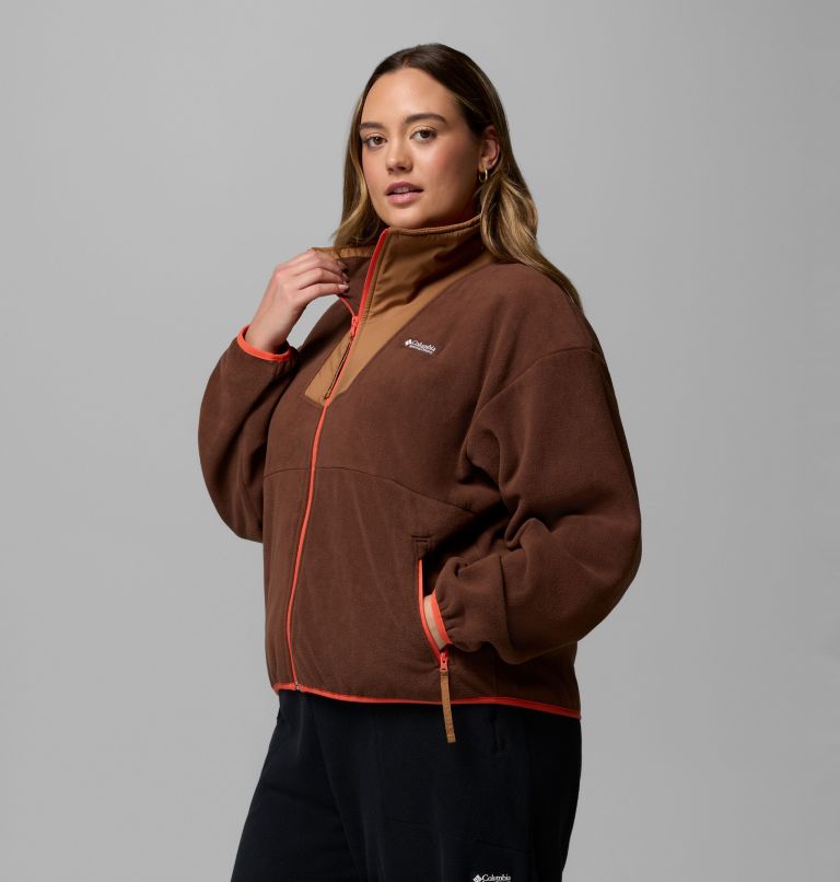 Women's Sequoia Grove Full Zip Fleece - Plus Size, Color: Tobacco, Camel Brown, Zing, image 4