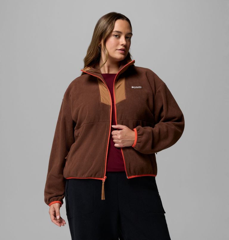 Women's Sequoia Grove Full Zip Fleece - Plus Size, Color: Tobacco, Camel Brown, Zing, image 5