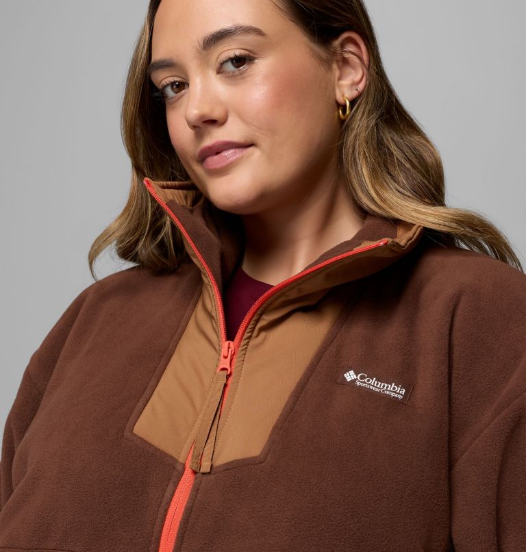 Women's Sequoia Grove Full Zip Fleece - Plus Size, Color: Tobacco, Camel Brown, Zing, image 6