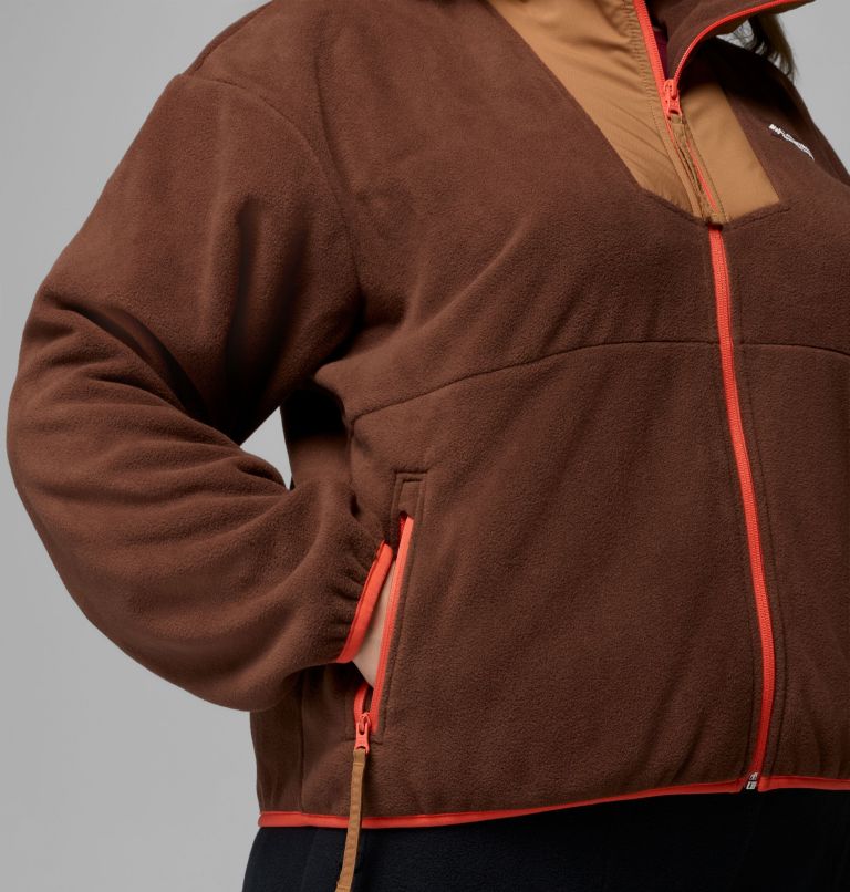 Women's Sequoia Grove Full Zip Fleece - Plus Size, Color: Tobacco, Camel Brown, Zing, image 7