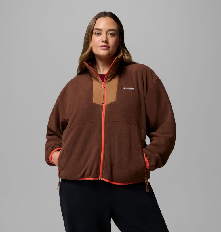 Women's Sequoia Grove Full Zip Fleece - Plus Size, Color: Tobacco, Camel Brown, Zing, image 1
