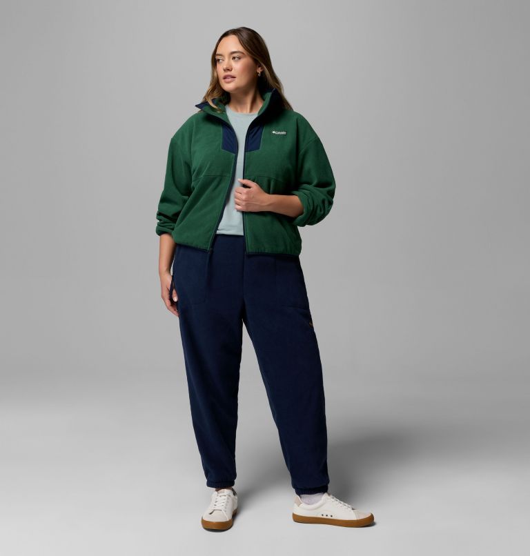Women's Sequoia Grove Full Zip Fleece - Plus Size, Color: Rain Forest, Collegiate Navy, image 2