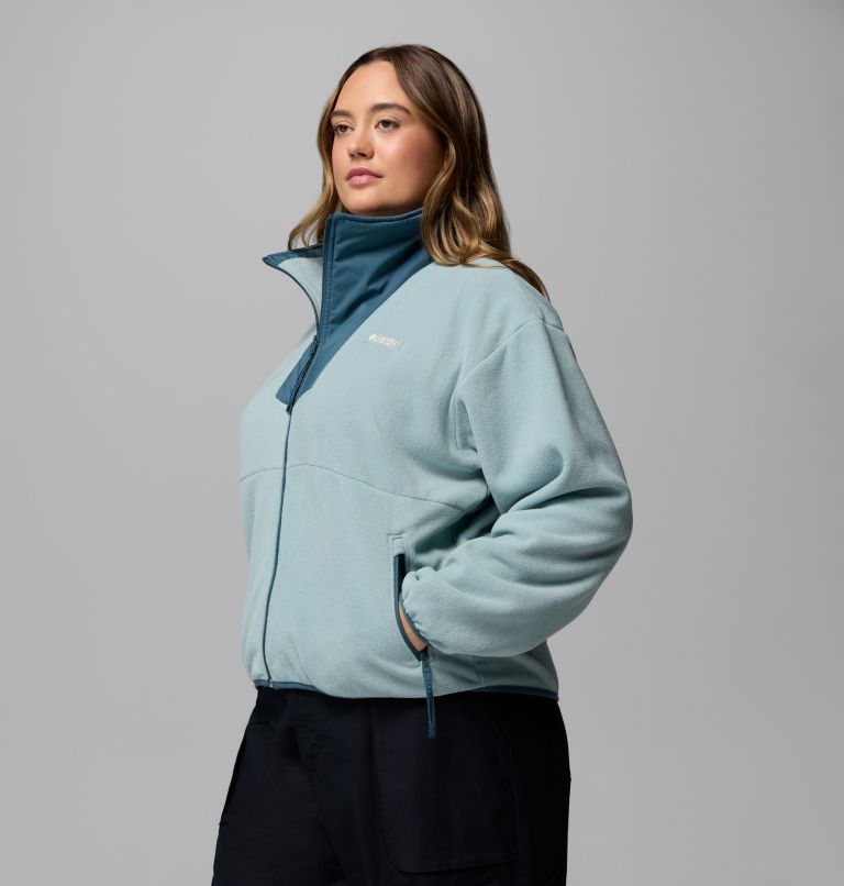 Women's Sequoia Grove Full Zip Fleece - Plus Size, Color: Crushed Blue, Everblue, image 4