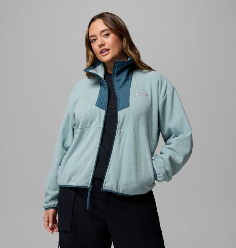Women's Sequoia Grove Full Zip Fleece - Plus Size, Color: Crushed Blue, Everblue, image 5