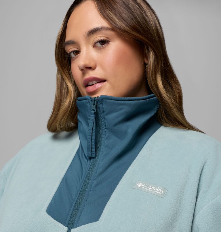 Women's Sequoia Grove Full Zip Fleece - Plus Size, Color: Crushed Blue, Everblue, image 6