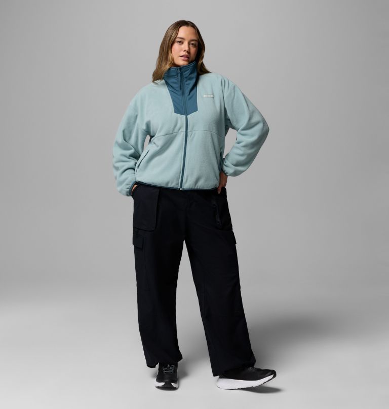 Women's Sequoia Grove Full Zip Fleece - Plus Size, Color: Crushed Blue, Everblue, image 2