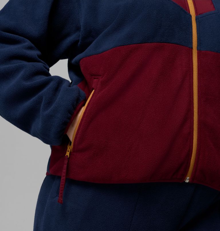 Women's Sequoia Grove Full Zip Fleece - Plus Size, Color: Collegiate Navy, Rich Wine, Maple Sugar, image 7