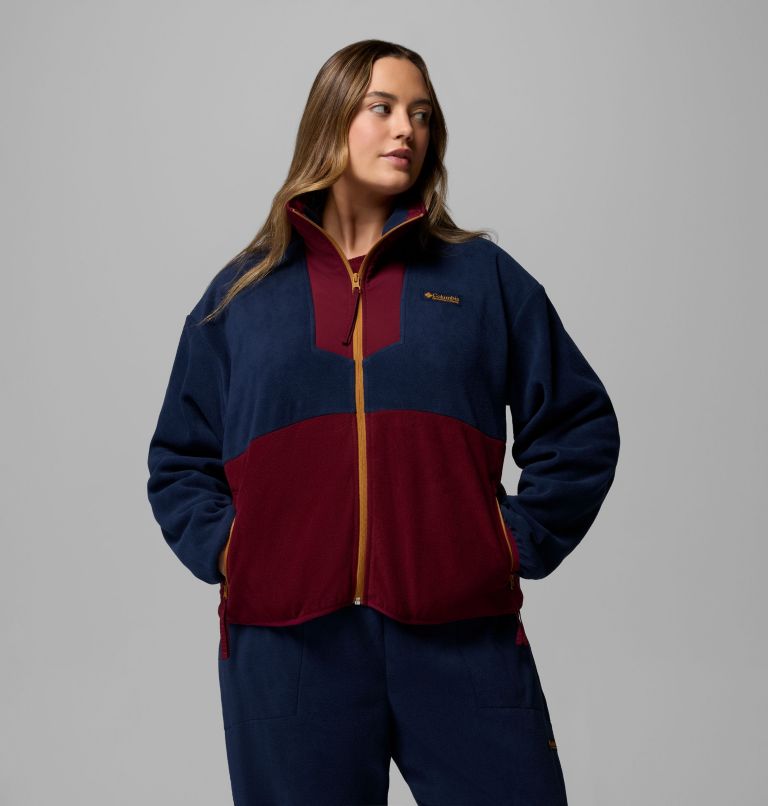 Women's Sequoia Grove Full Zip Fleece - Plus Size, Color: Collegiate Navy, Rich Wine, Maple Sugar, image 1